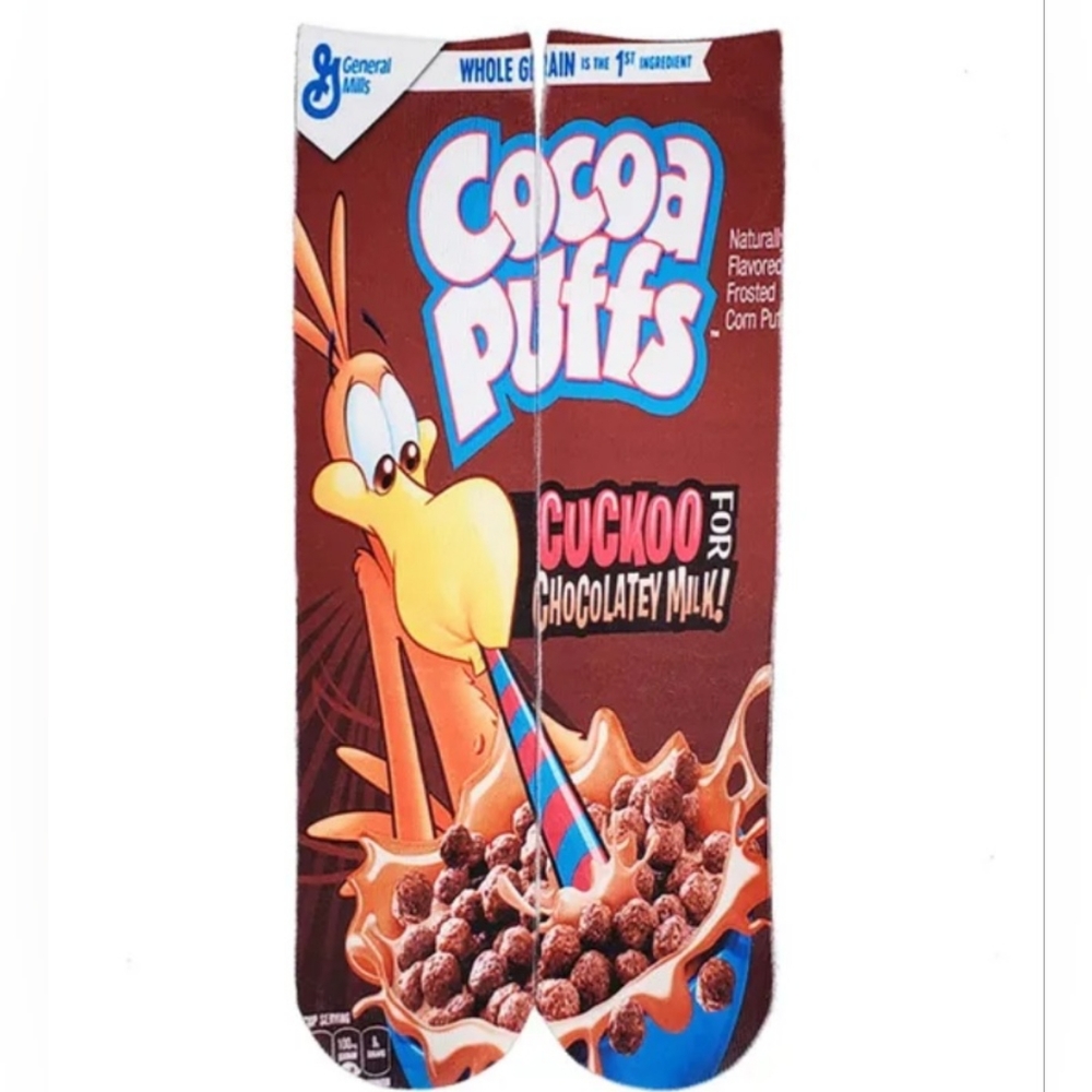 Cocoa Puffs Socks, Food Socks, Adult Funny Adult Socks, Snack Socks